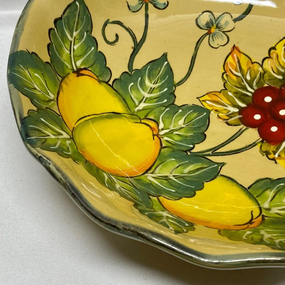 Vintage Earthenware Granada Fruit Bowl 8